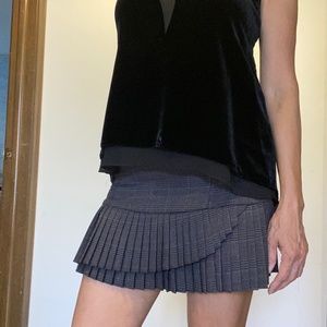 BCBGMaxAzria Pleaded Mini Skirt Sz S
